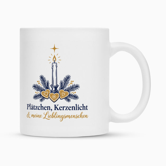 Tasse „Plätzchen, Kerzenlicht & meine Lieblingsmenschen“