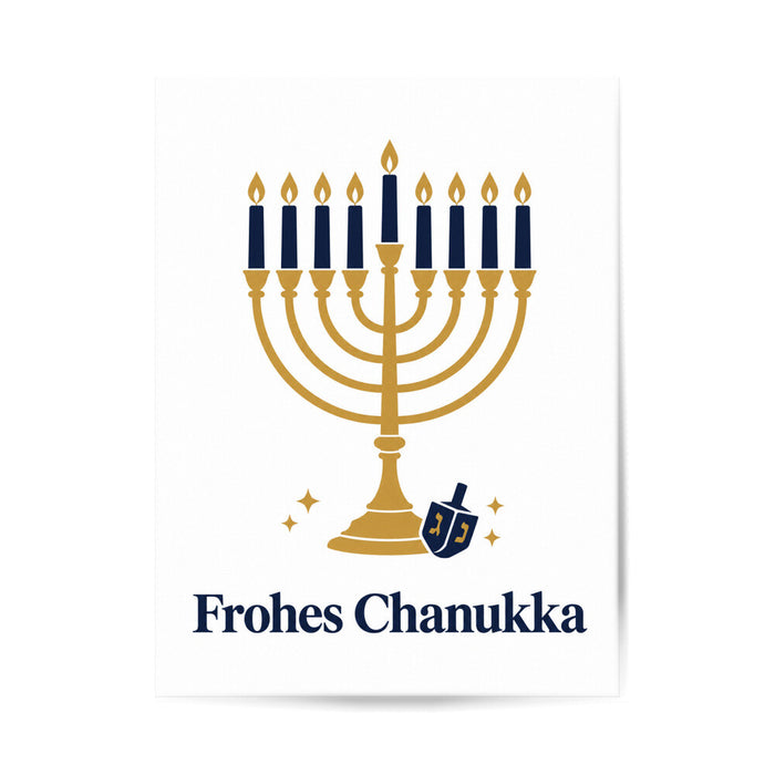Poster „Frohes Chanukka“ 30 × 40 cm
