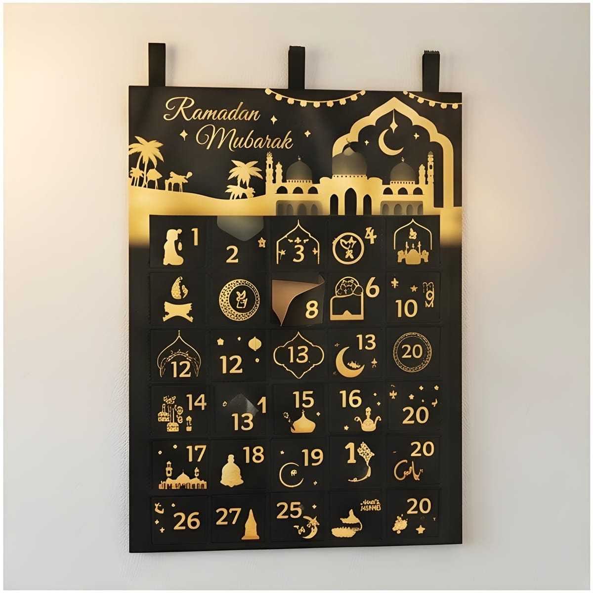 Ramadan-Countdown-Kalender «Ramadan Mubarak» zum Aufhängen